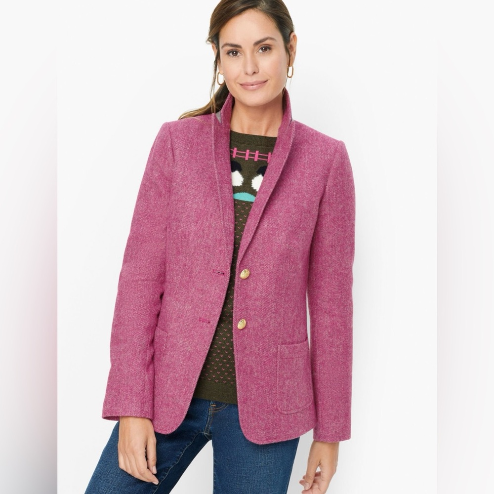 CLASSIC SHETLAND BLAZER - DONEGAL - BRIGHT PINK